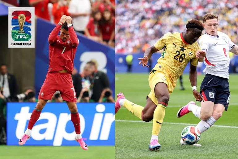Ronaldo announces arrival as Portugal run riot. Resolute Ghana earn England stalemate