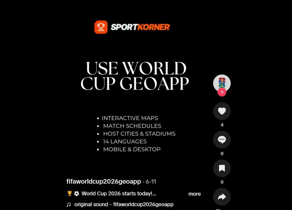FIFA World Cup 2026 Geo App. The first-ever GIS-based World Cup application